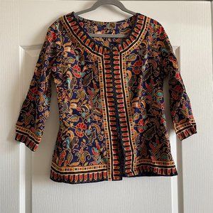 Vintage Ethnic Womens Cotton Top Size M